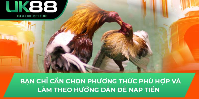 Bạn chỉ cần chọn phương thức phù hợp và làm theo hướng dẫn để nạp tiền 